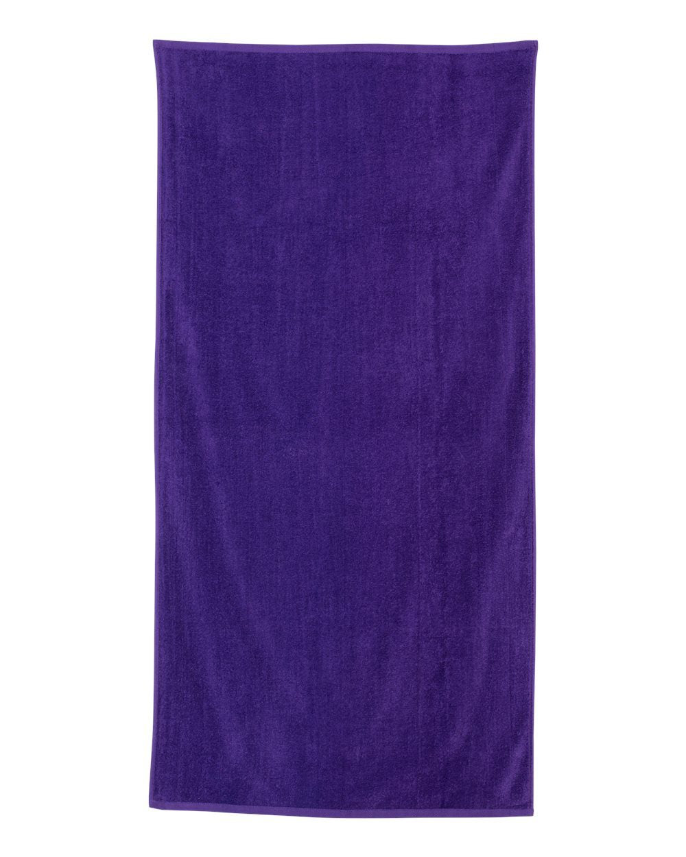 Q-Tees Velour Beach Towel 100% Cotton Hemmed 30x60 Inch Large