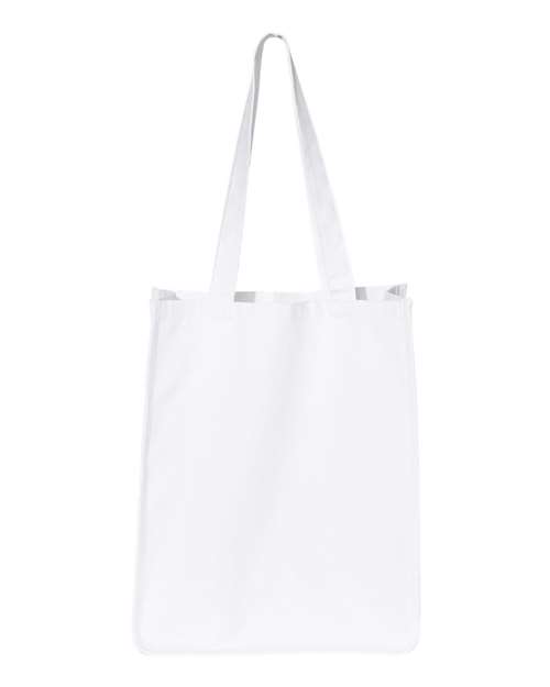 Q-Tees 27L Jumbo Cotton Canvas Shopping Bag with Gusseted Base