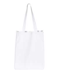 Q-Tees 27L Jumbo Cotton Canvas Shopping Bag with Gusseted Base