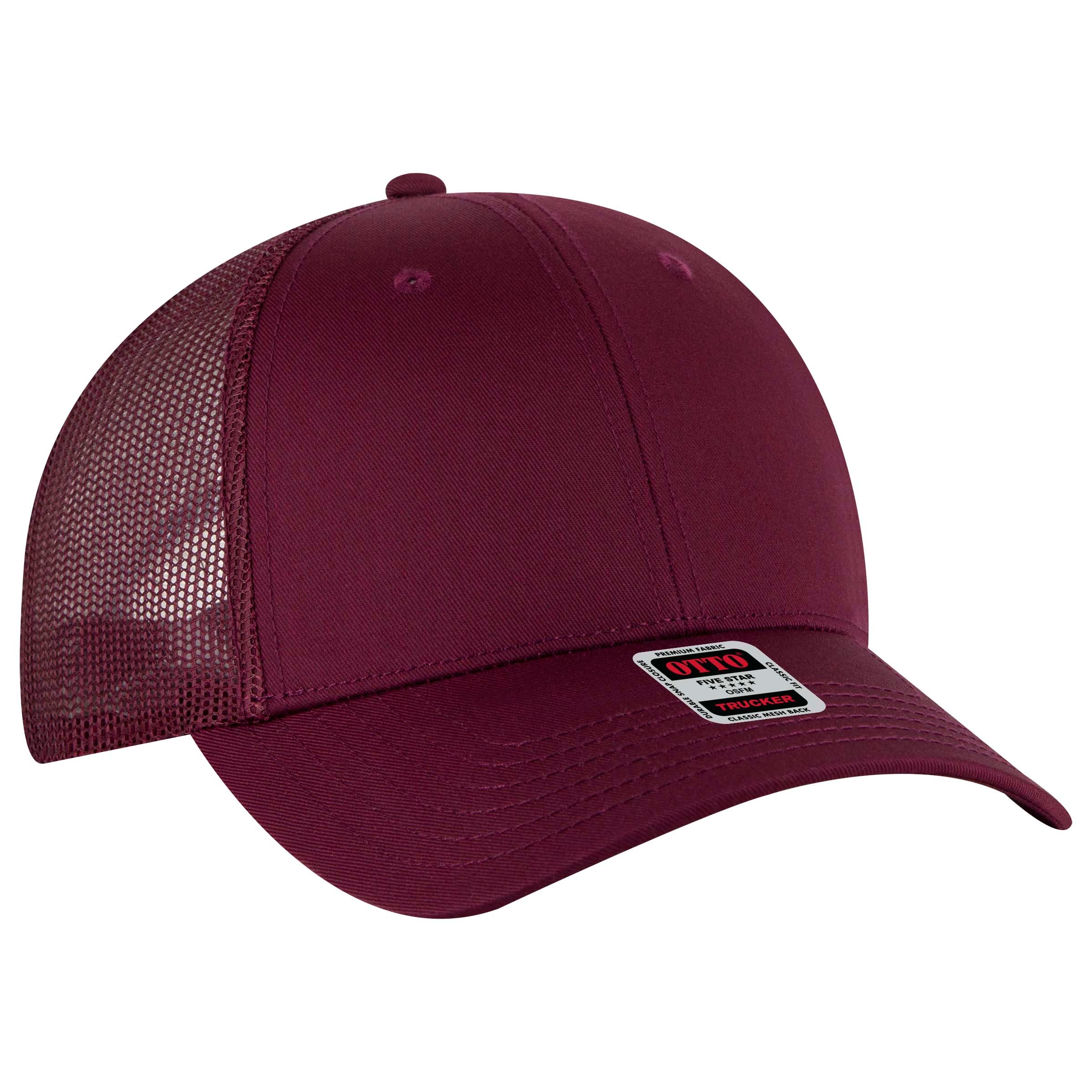 OTTO 6-Panel Low-Profile Mesh Back Trucker Hat Adjustable Snapback Lightweight