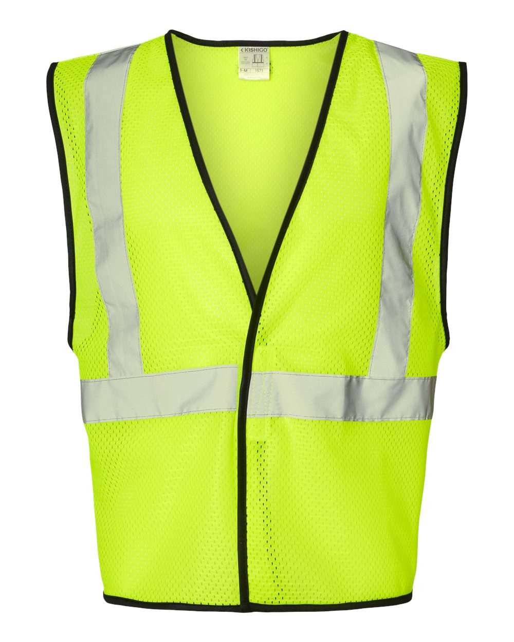 Kishigo Unisex High Visibility Reflective Mesh Safety Vest with Hook-and-Loop Closure
