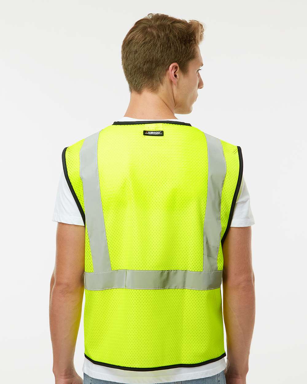 Kishigo Unisex High Visibility Reflective Mesh Safety Vest with Hook-and-Loop Closure