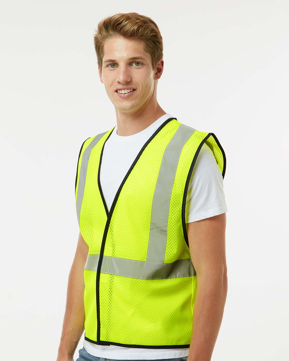 Kishigo Unisex High Visibility Reflective Mesh Safety Vest with Hook-and-Loop Closure