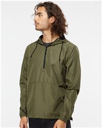 Independent Trading Co. Lightweight Quarter-Zip Water-Resistant Windbreaker Jacket