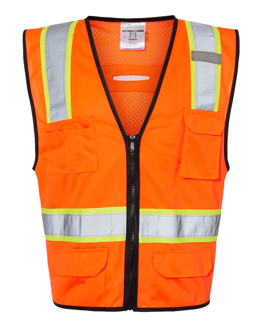 Kishigo Unisex High-Visibility 6-Pocket Contrast Class 2 Safety Vest