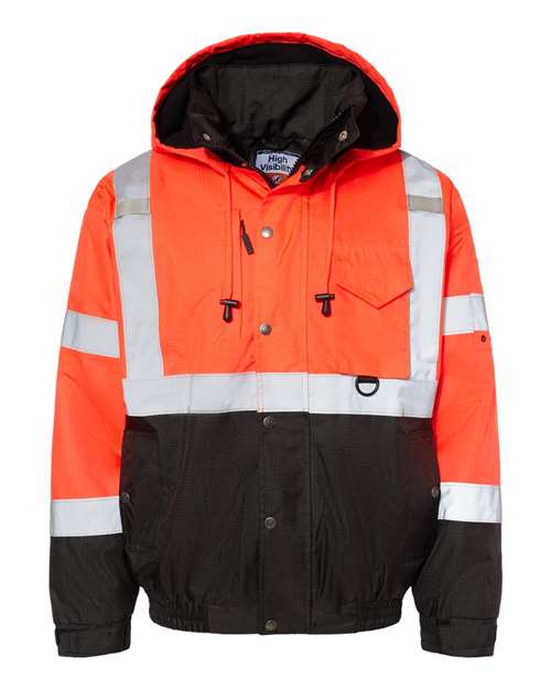 Kishigo Unisex Waterproof Ripstop Bomber Jacket with Fleece Lining