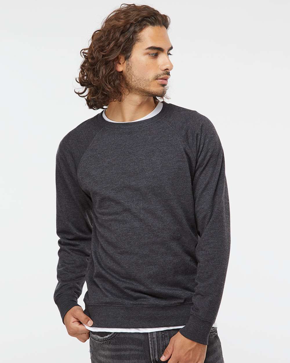 Independent Trading Co. Unisex Lightweight Loopback Terry Crewneck Sweatshirt