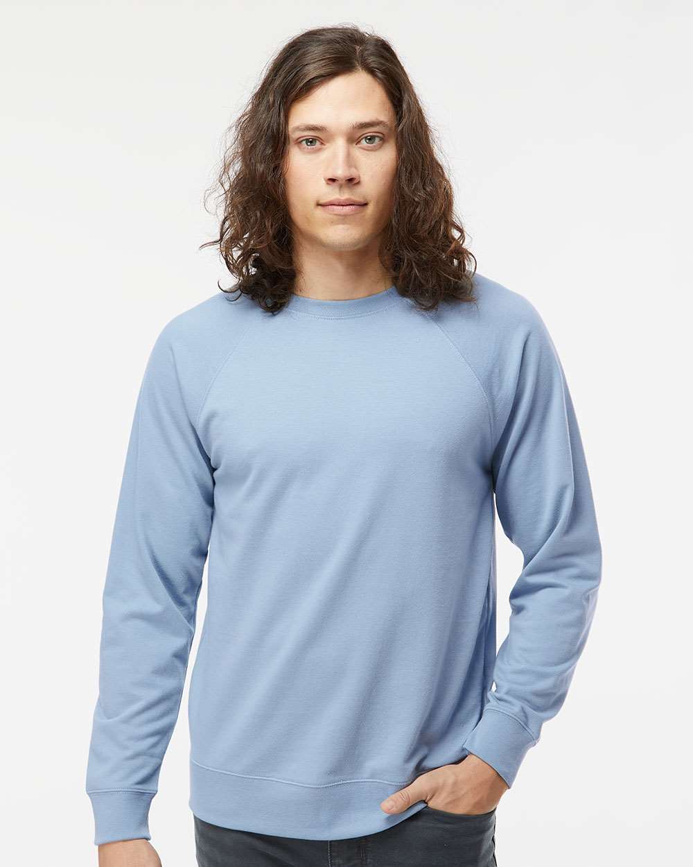 Independent Trading Co. Unisex Lightweight Loopback Terry Crewneck Sweatshirt