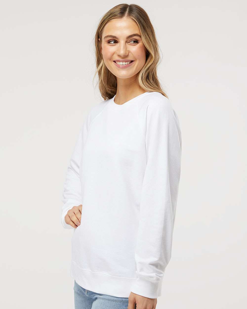 Independent Trading Co. Unisex Lightweight Loopback Terry Crewneck Sweatshirt