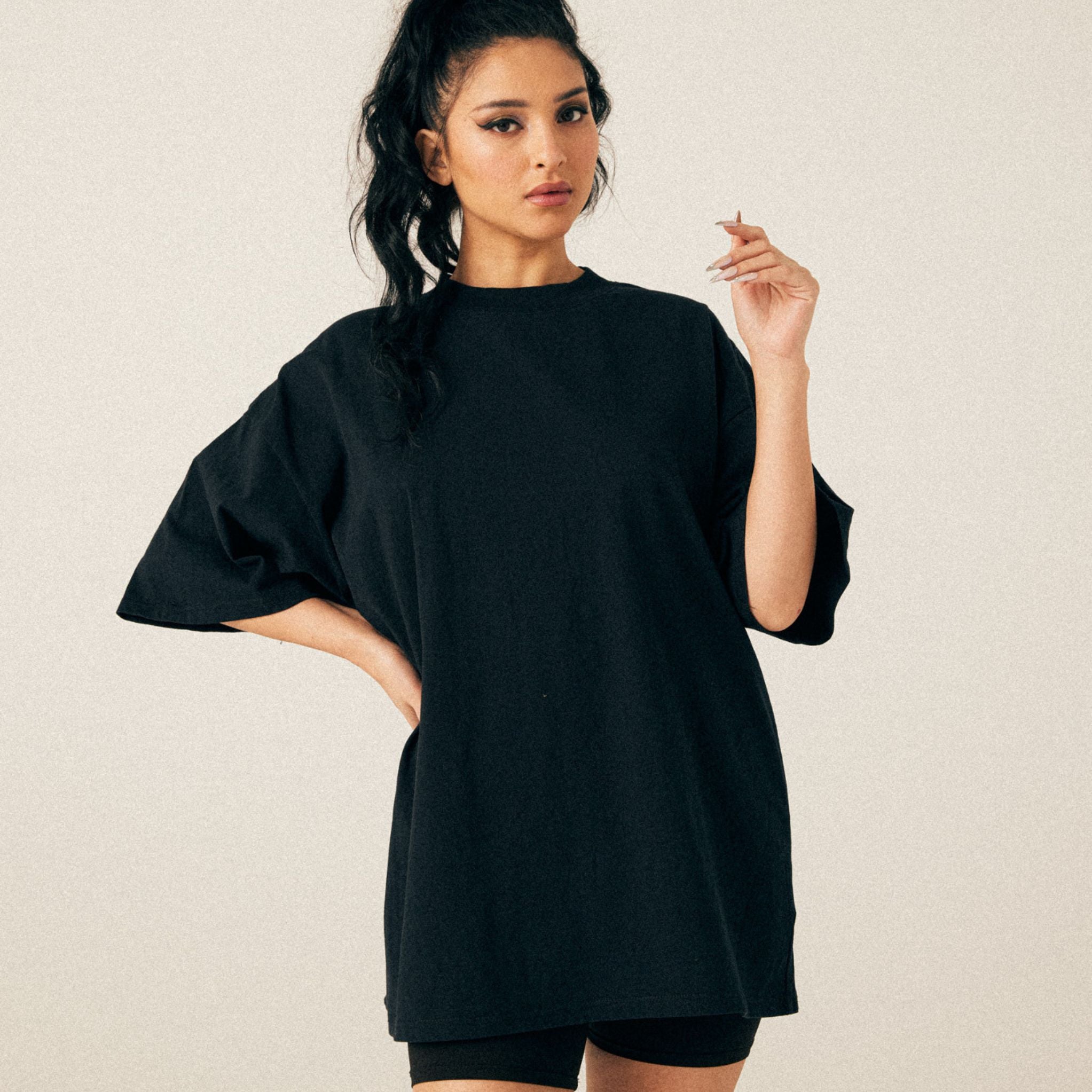 Durable Heavyweight 9oz Cotton Oversized Drop Shoulder Vintage Wash T-Shirt