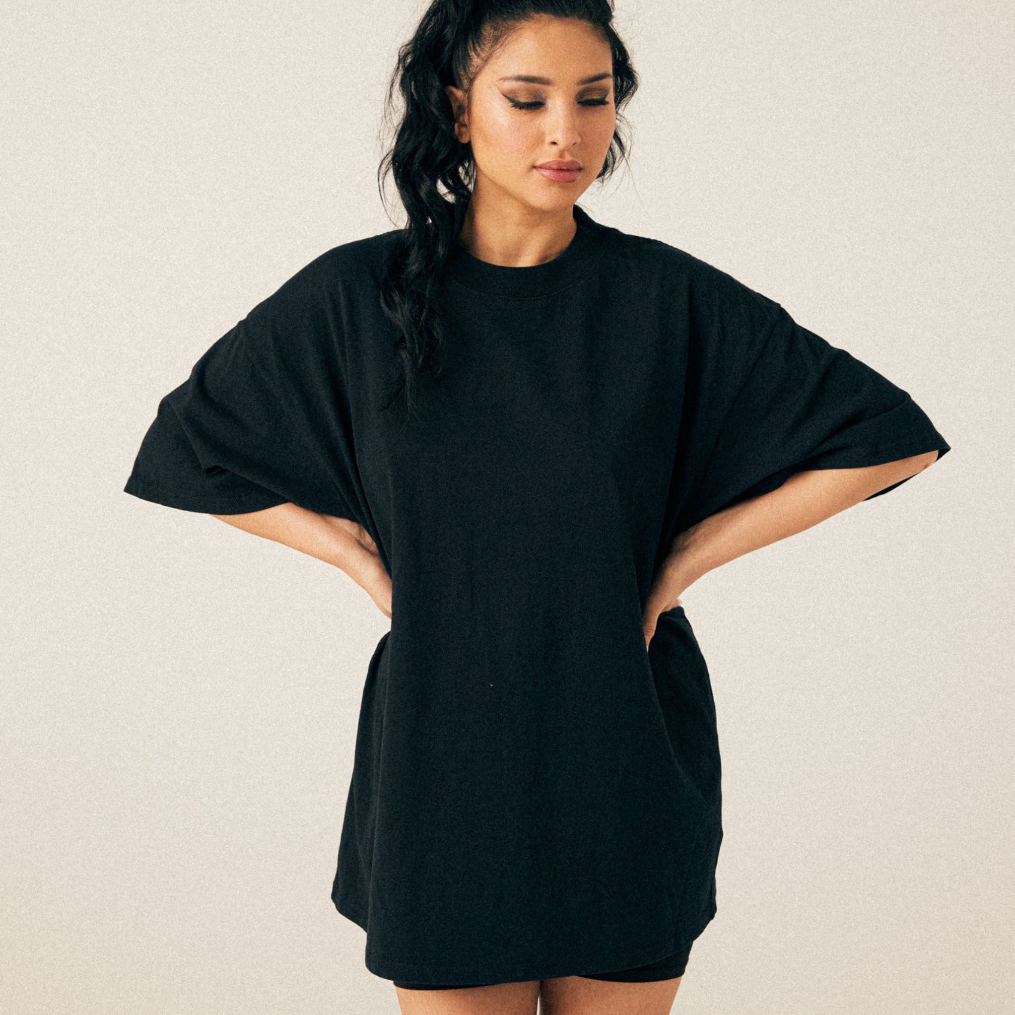 Durable Heavyweight 9oz Cotton Oversized Drop Shoulder Vintage Wash T-Shirt