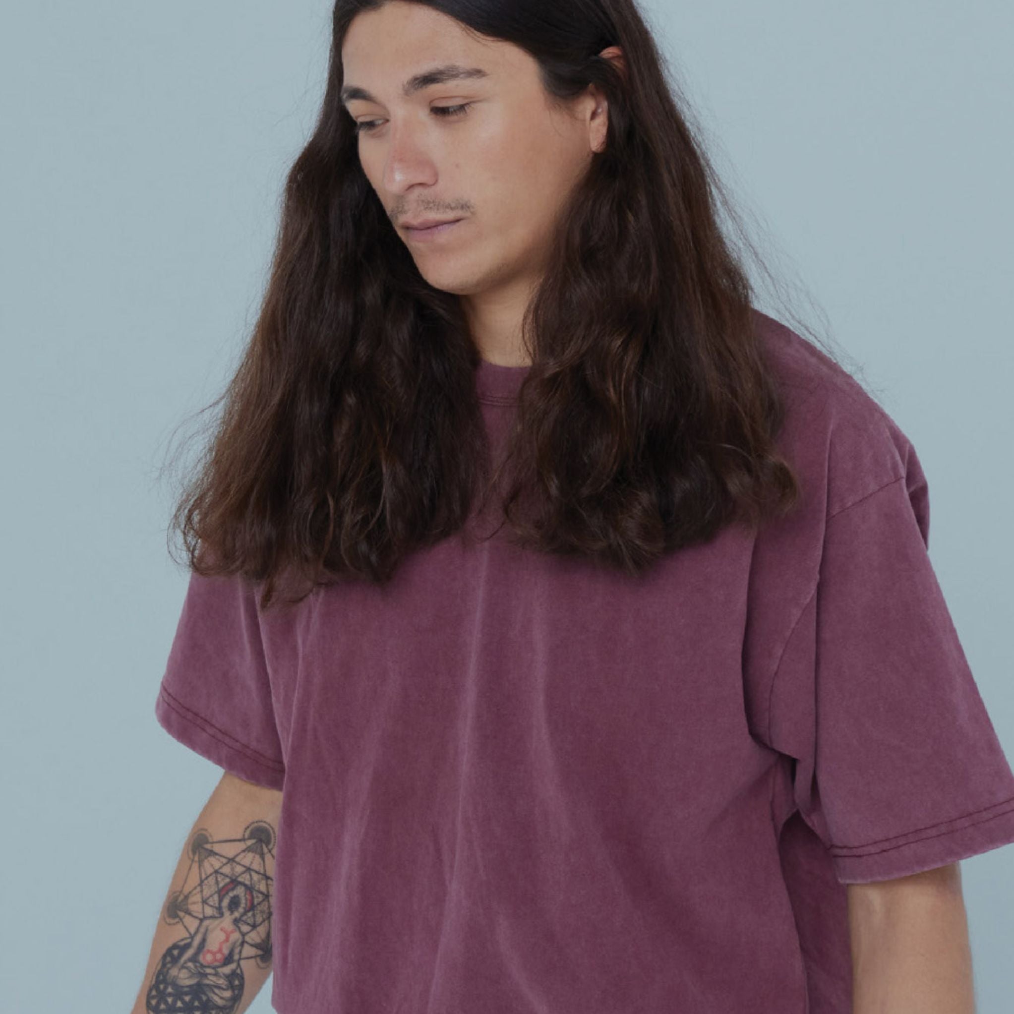 Durable Heavyweight 9oz Cotton Oversized Drop Shoulder Vintage Wash T-Shirt