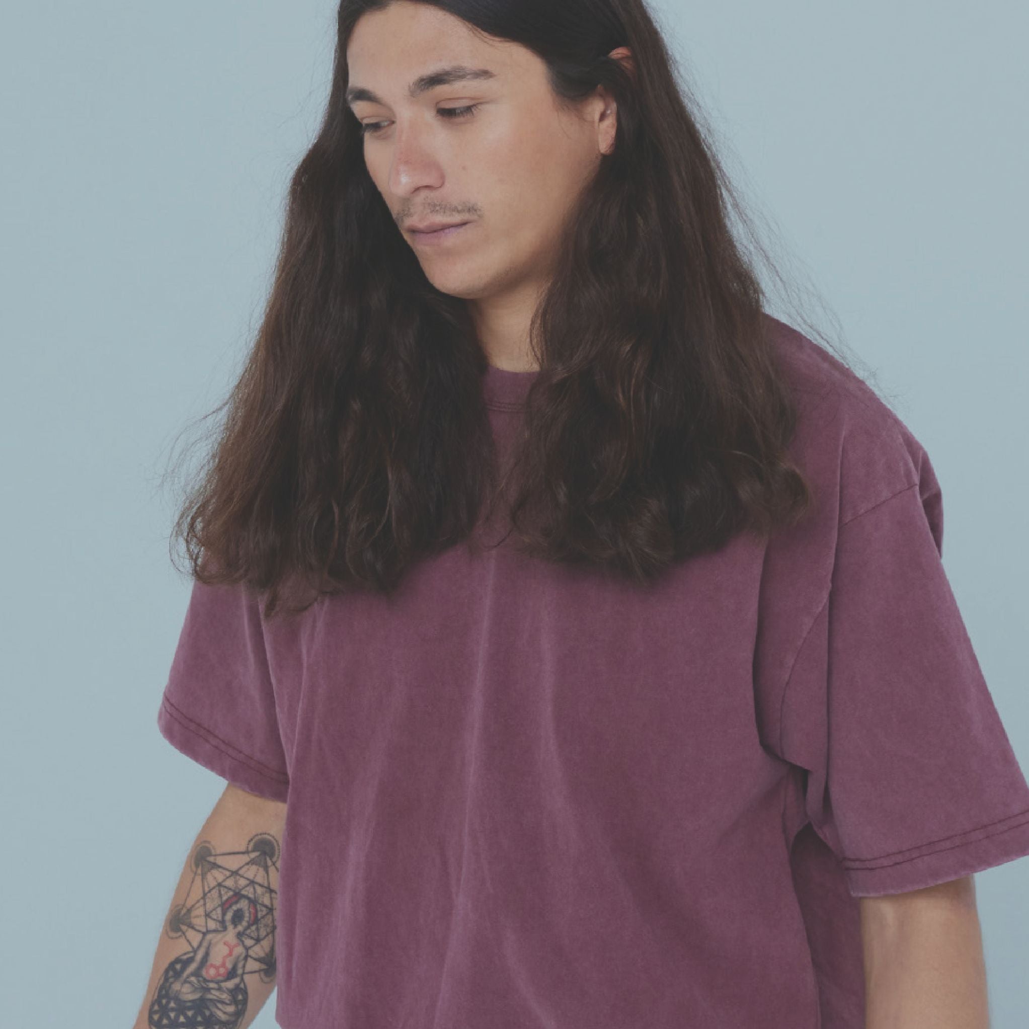 Durable Heavyweight 9oz Cotton Oversized Drop Shoulder Vintage Wash T-Shirt