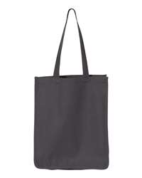 Q-Tees 27L Jumbo Cotton Canvas Shopping Bag with Gusseted Base