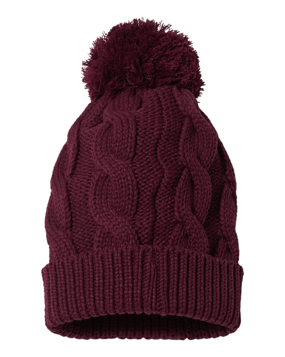 Richardson Chunk Twist Cuffed Beanie with Pom-Pom and Slouch