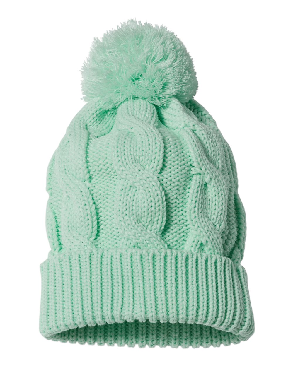 Richardson Chunk Twist Cuffed Beanie with Pom-Pom and Slouch