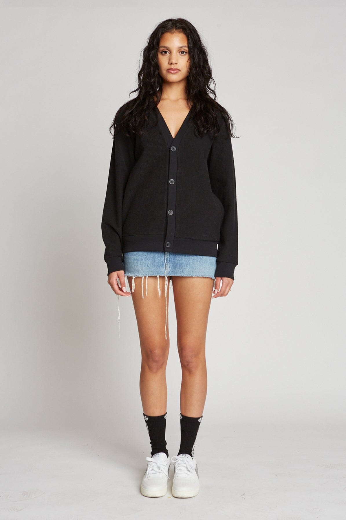 Freshman Corduroy Knit Cardigan 100% Cotton 440 GSM Side Pockets