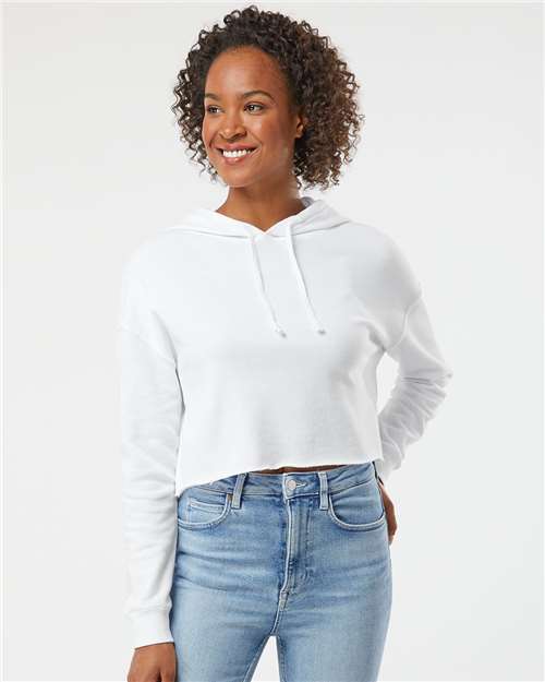 Independent Trading Co. Women's Lightweight Cropped Hooded Sweatshirt AFX64CRP