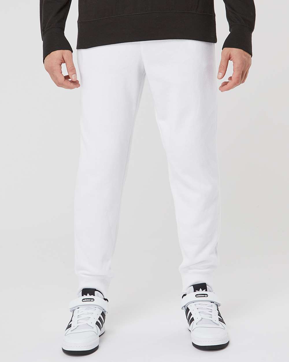 Midweight Fleece Sweatpants Relaxed Fit, Drawcord Waist, Rib Cuffs