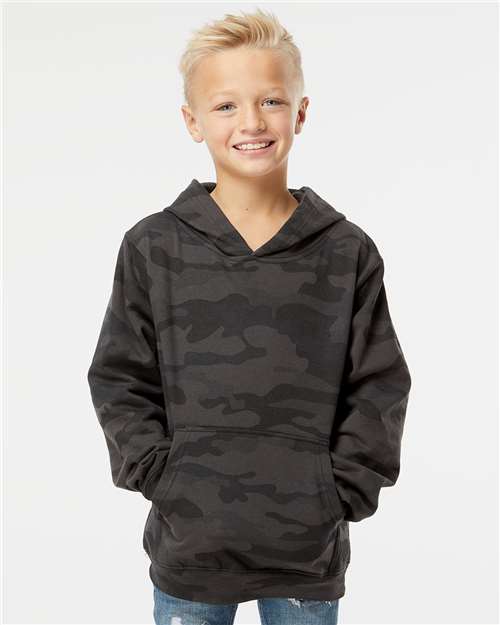 Independent Trading Co. Youth Midweight Hooded Sweatshirt Cotton Blend