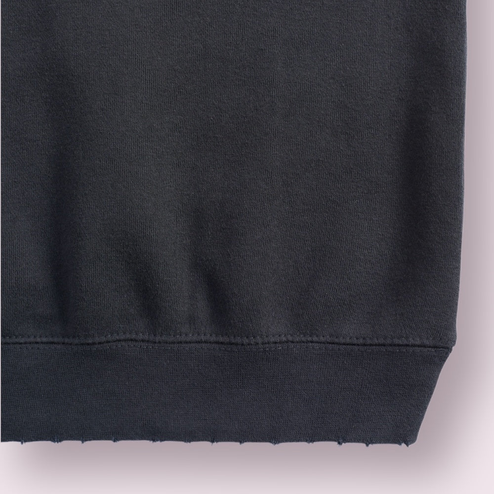 Heavyweight Sun Dried Crewneck Sweatshirt Distressed Angels Hand Sprayed LA