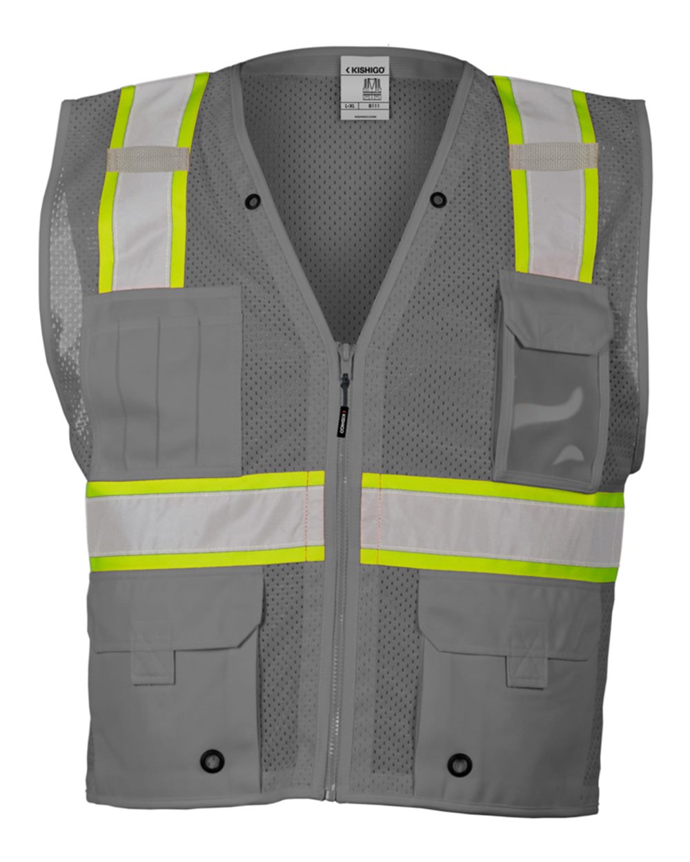 Kishigo Unisex EV Series Enhanced Visibility Multi-Pocket Mesh Safety Vest