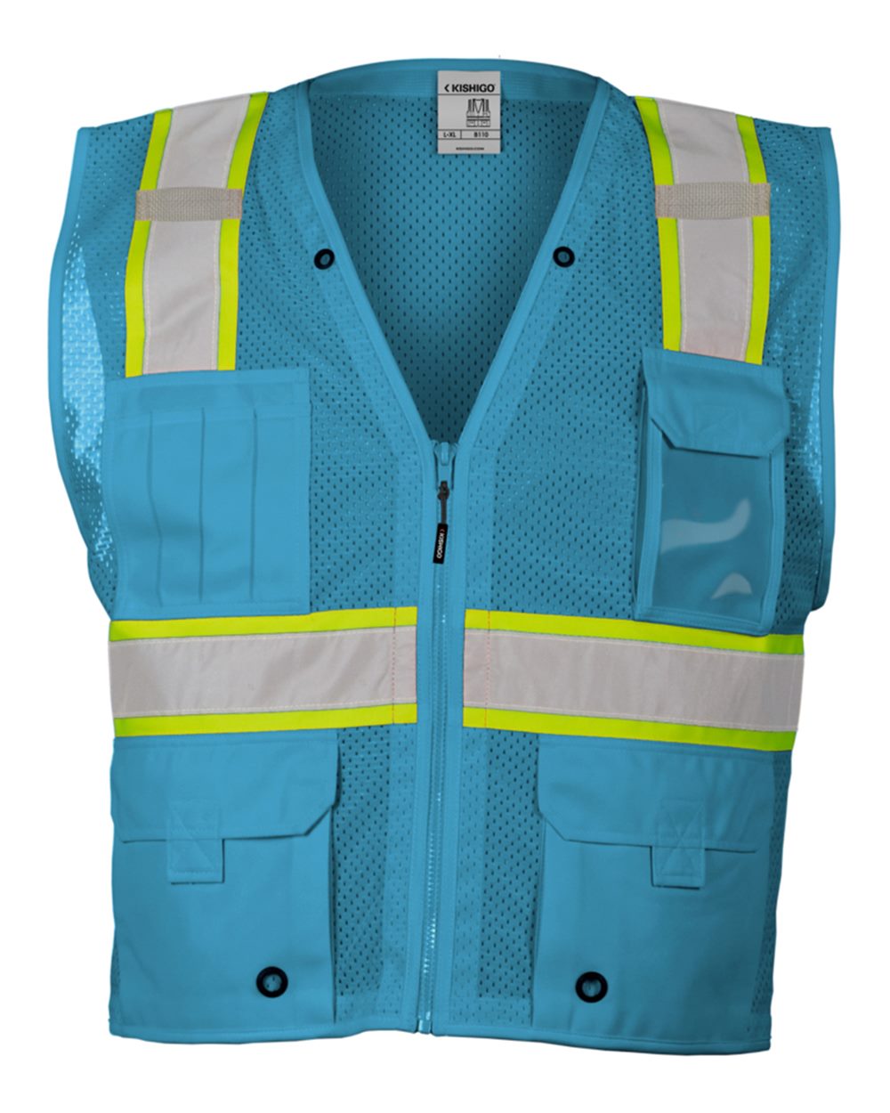 Kishigo Unisex EV Series Enhanced Visibility Multi-Pocket Mesh Safety Vest