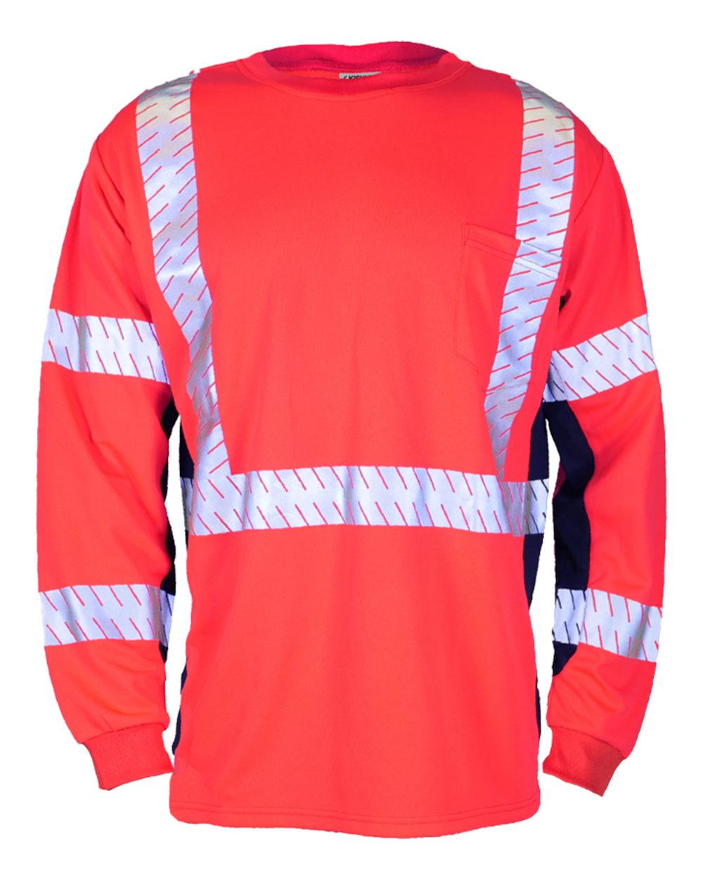 Kishigo Unisex Premium Black Series High-Visibility Long Sleeve Safety T-Shirt, Class 3
