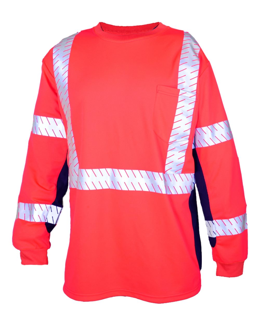 Kishigo Unisex Premium Black Series High-Visibility Long Sleeve Safety T-Shirt, Class 3