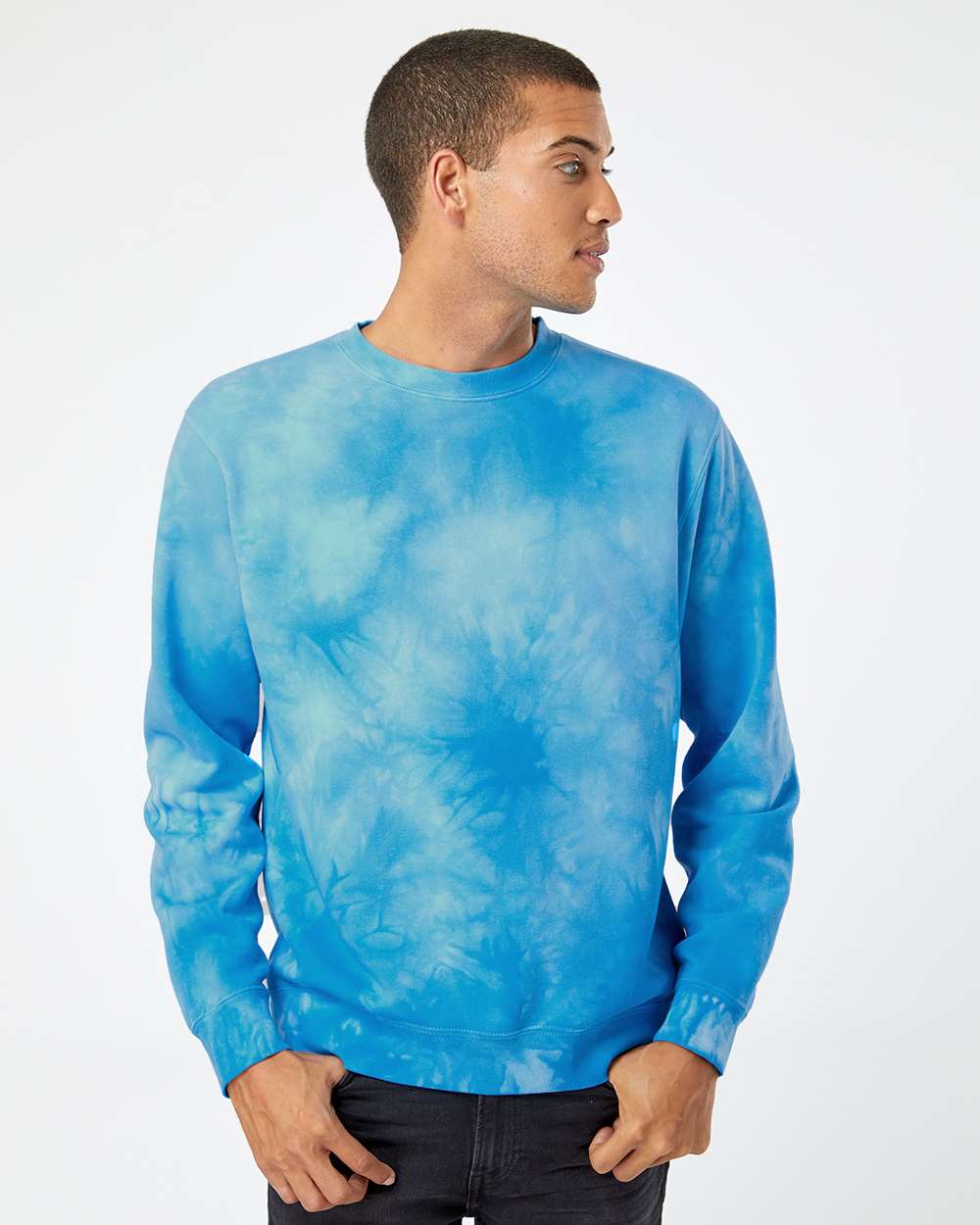 Unisex Midweight Tie-Dye Crewneck Sweatshirt 80/20 Cotton Blend