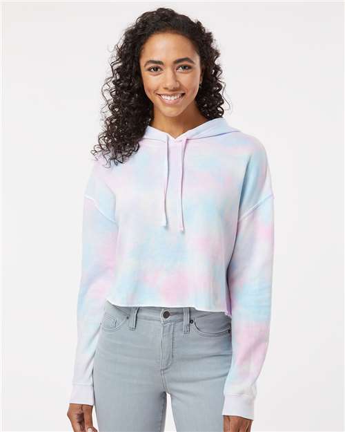 Independent Trading Co. Women's Lightweight Cropped Hooded Sweatshirt AFX64CRP