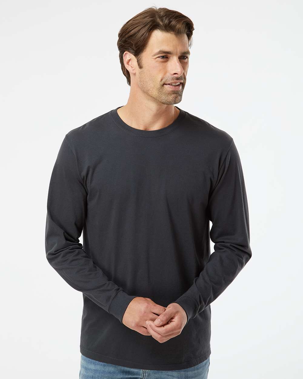 SoftShirts 420 Unisex Organic Long Sleeve Cotton Tee Classic Fit