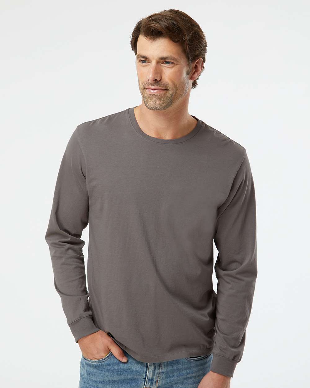 SoftShirts 420 Unisex Organic Long Sleeve Cotton Tee Classic Fit