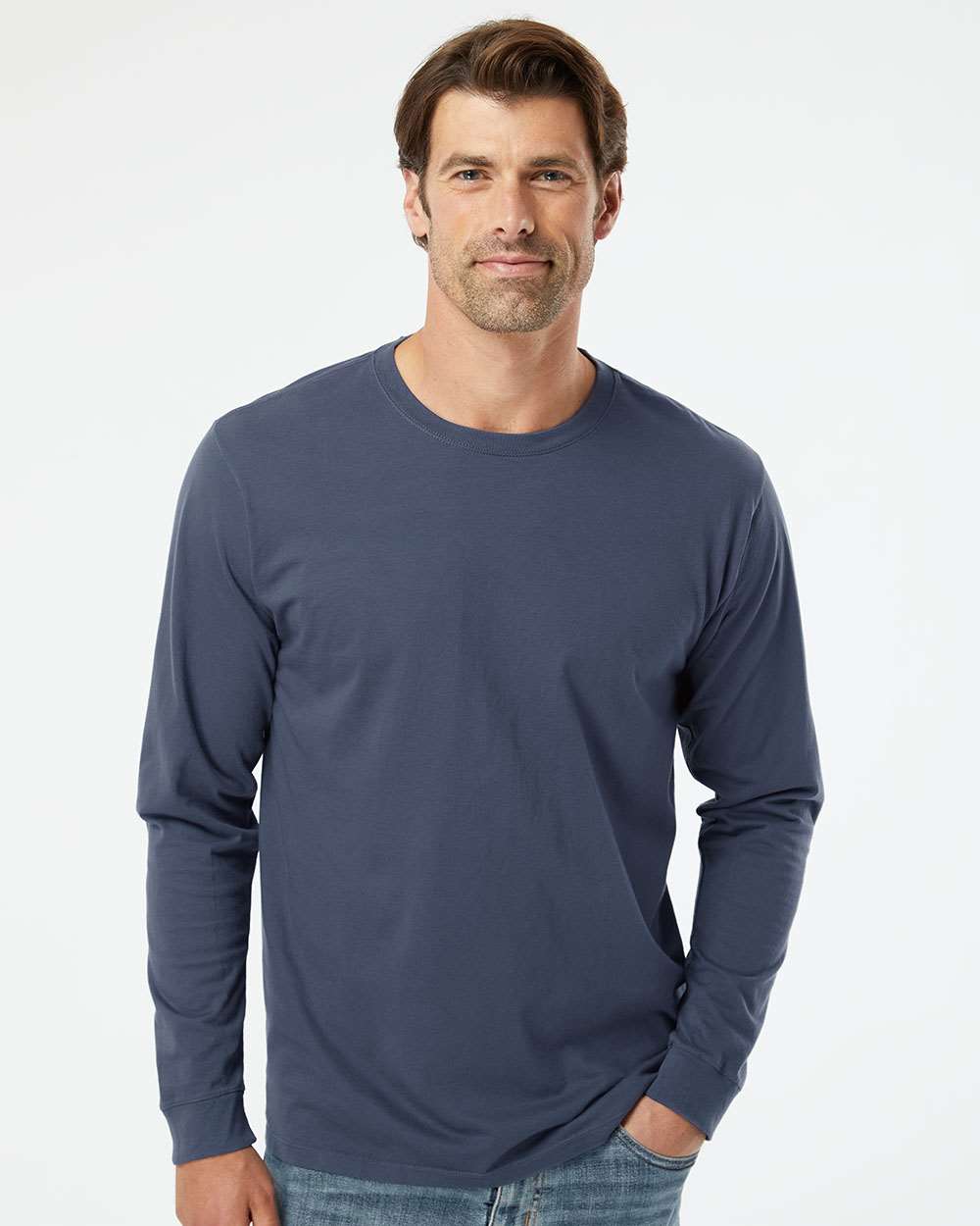 SoftShirts 420 Unisex Organic Long Sleeve Cotton Tee Classic Fit