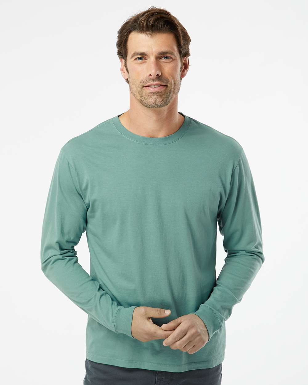 SoftShirts 420 Unisex Organic Long Sleeve Cotton Tee Classic Fit