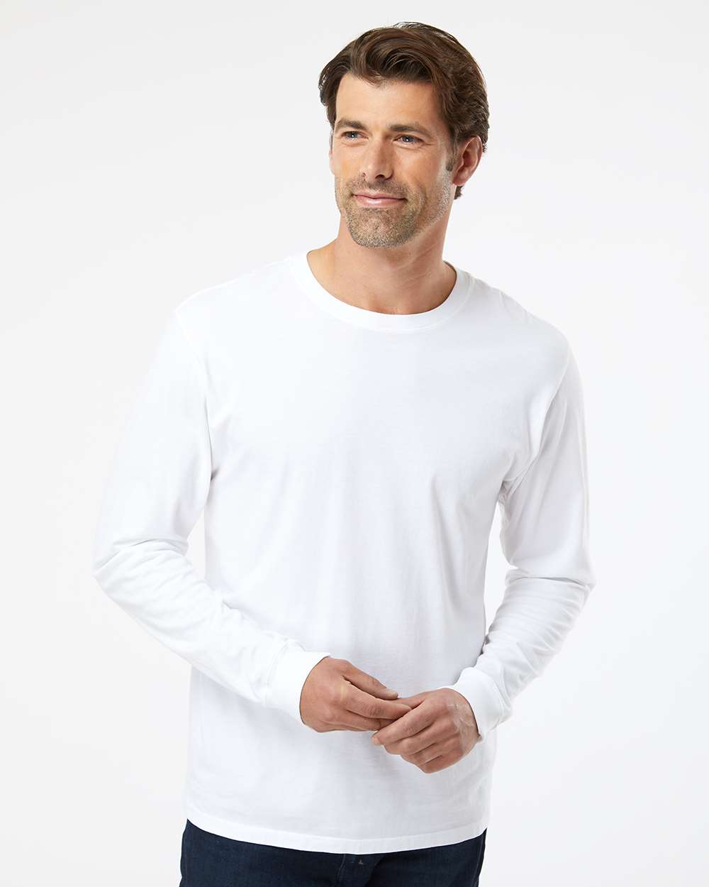 SoftShirts 420 Unisex Organic Long Sleeve Cotton Tee Classic Fit