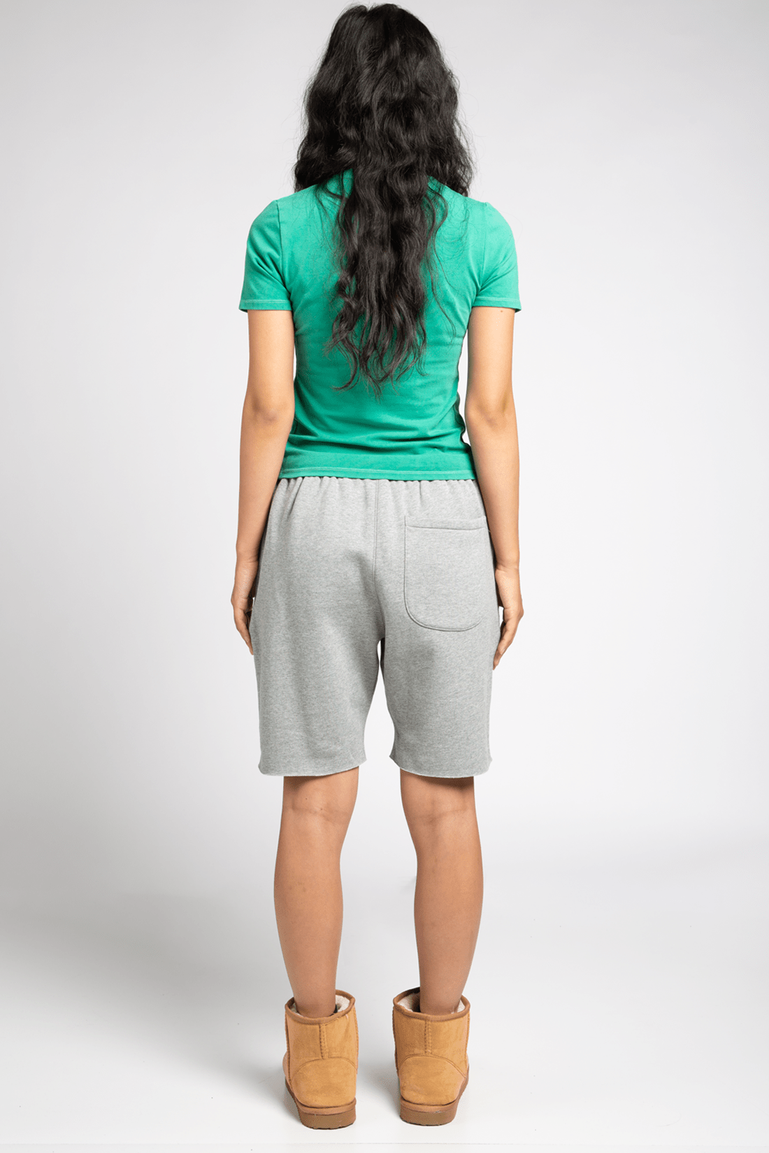 MADE Bodycon Tee Faded Shamrock Green Stretch Cotton Blend