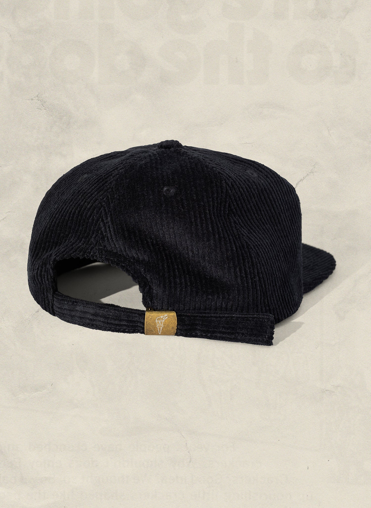 Kids Corduroy Field Trip Hat Adjustable Brass Strap 5-Panel