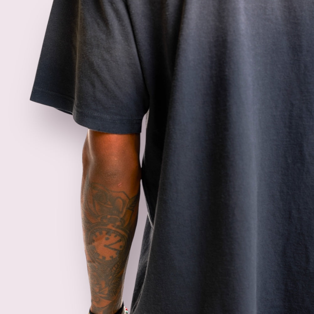 Unisex Heavyweight Garment-Dyed Cotton Tee High Rib Collar Shrink-Free
