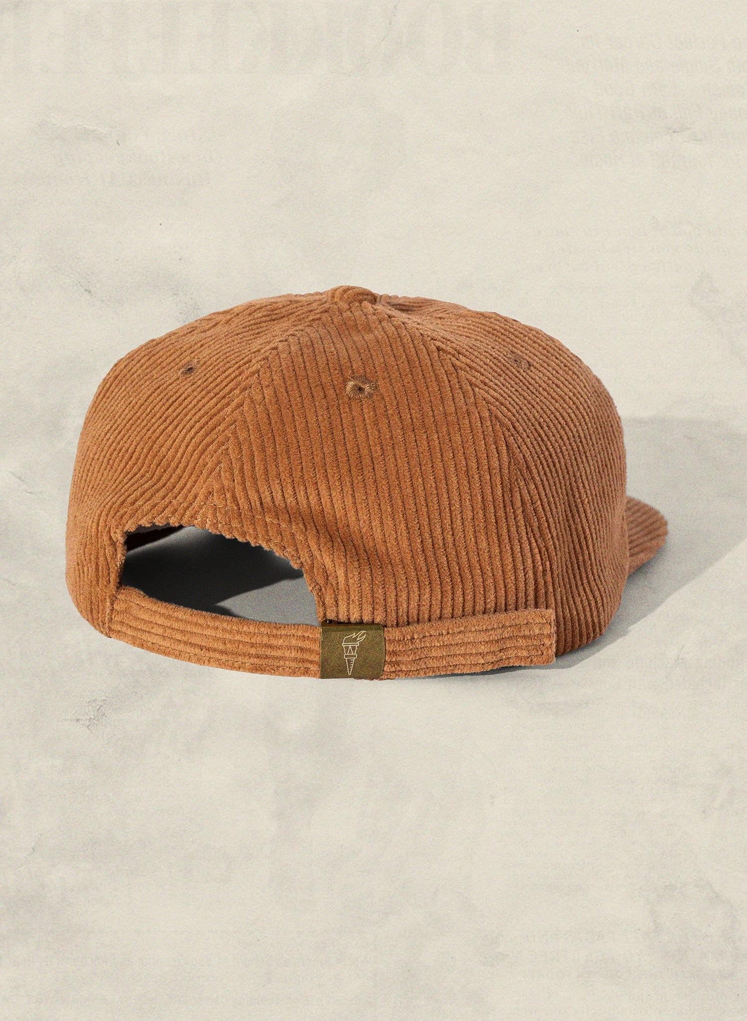 Kids Corduroy Field Trip Hat Adjustable Brass Strap 5-Panel