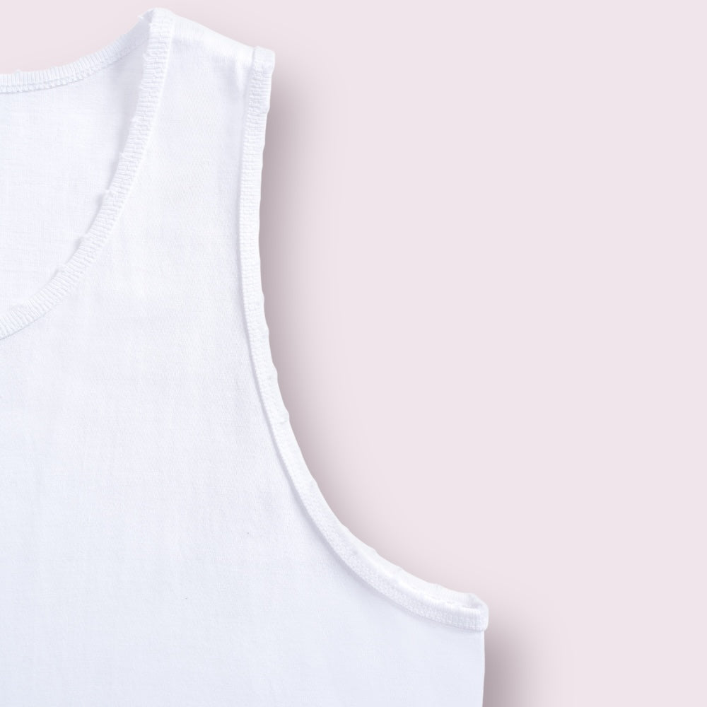 Hand Distressed Heavyweight Cotton Tank Top Reactive Dyed Tear-Away Label