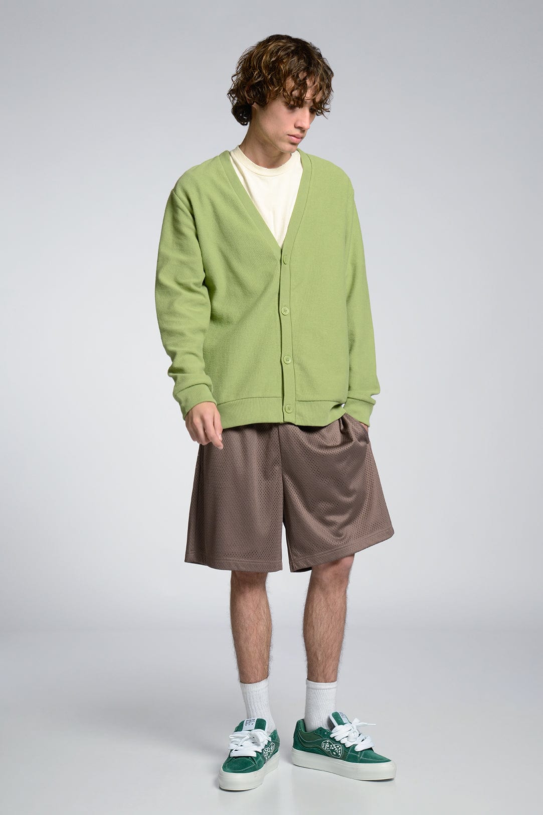 Freshman Corduroy Knit Cardigan 100% Cotton 440 GSM Side Pockets