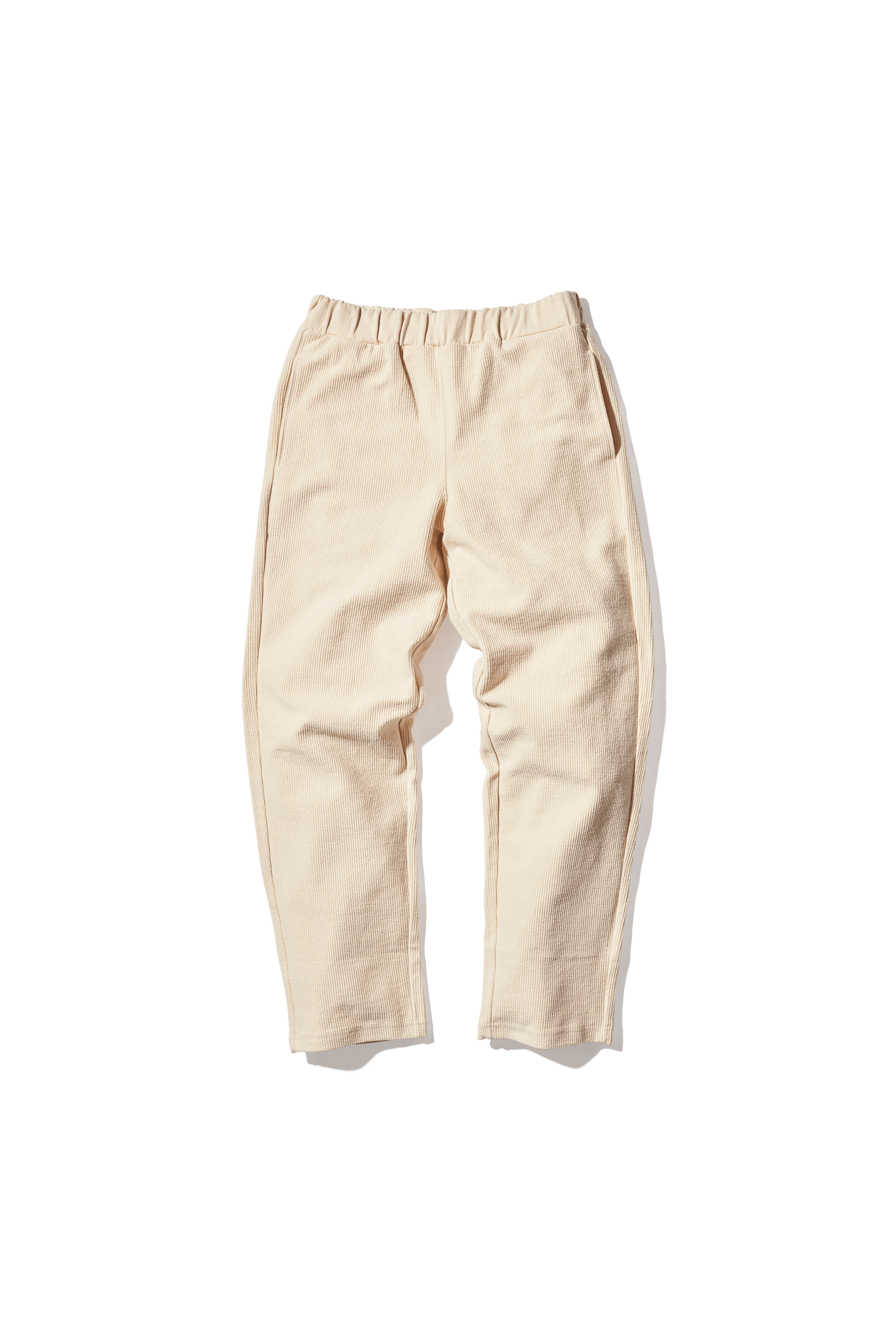 Men's Freshman Knit Corduroy Drawstring Pants with Hidden Zipper