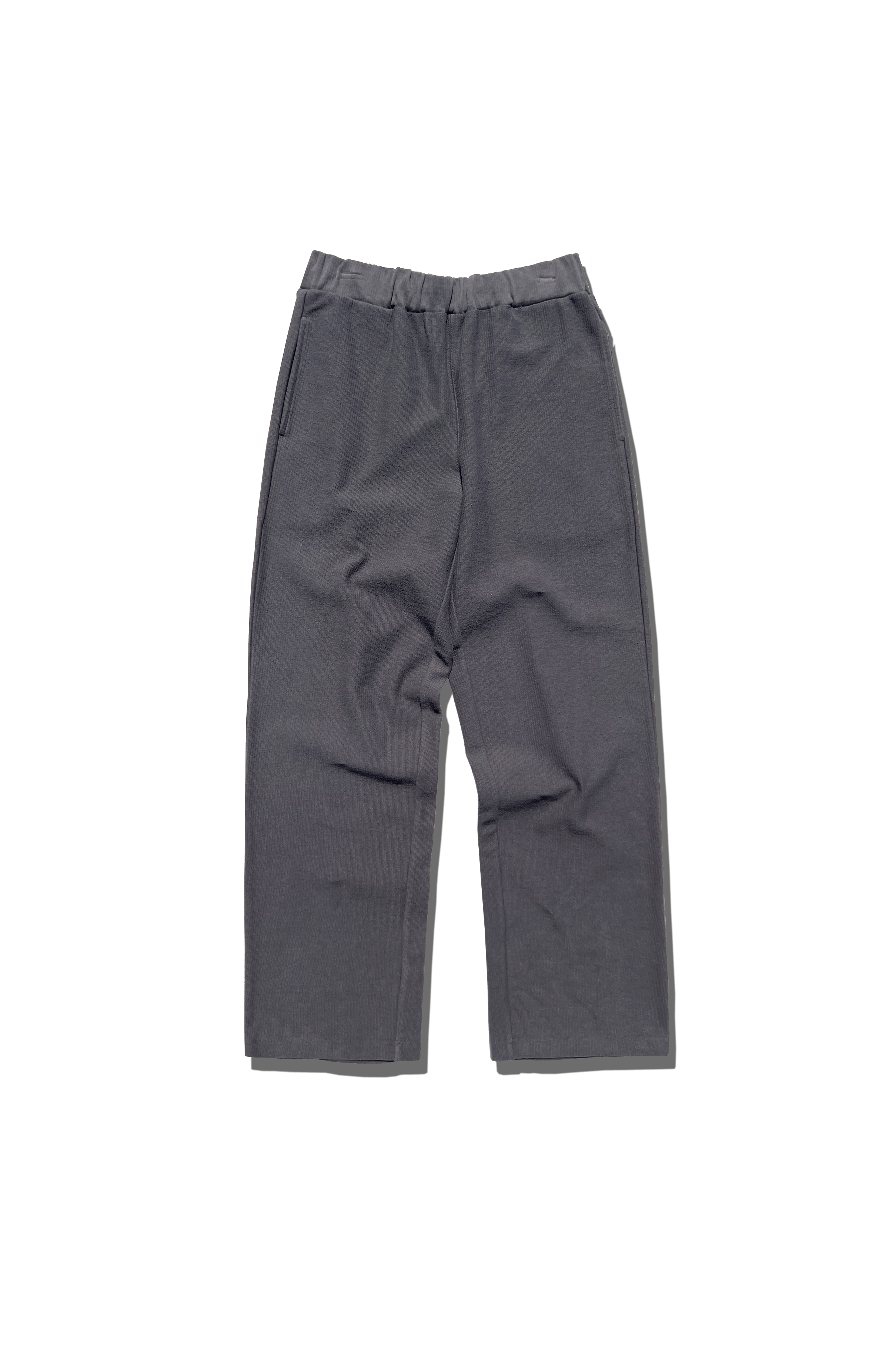 Men's Freshman Knit Corduroy Drawstring Pants with Hidden Zipper
