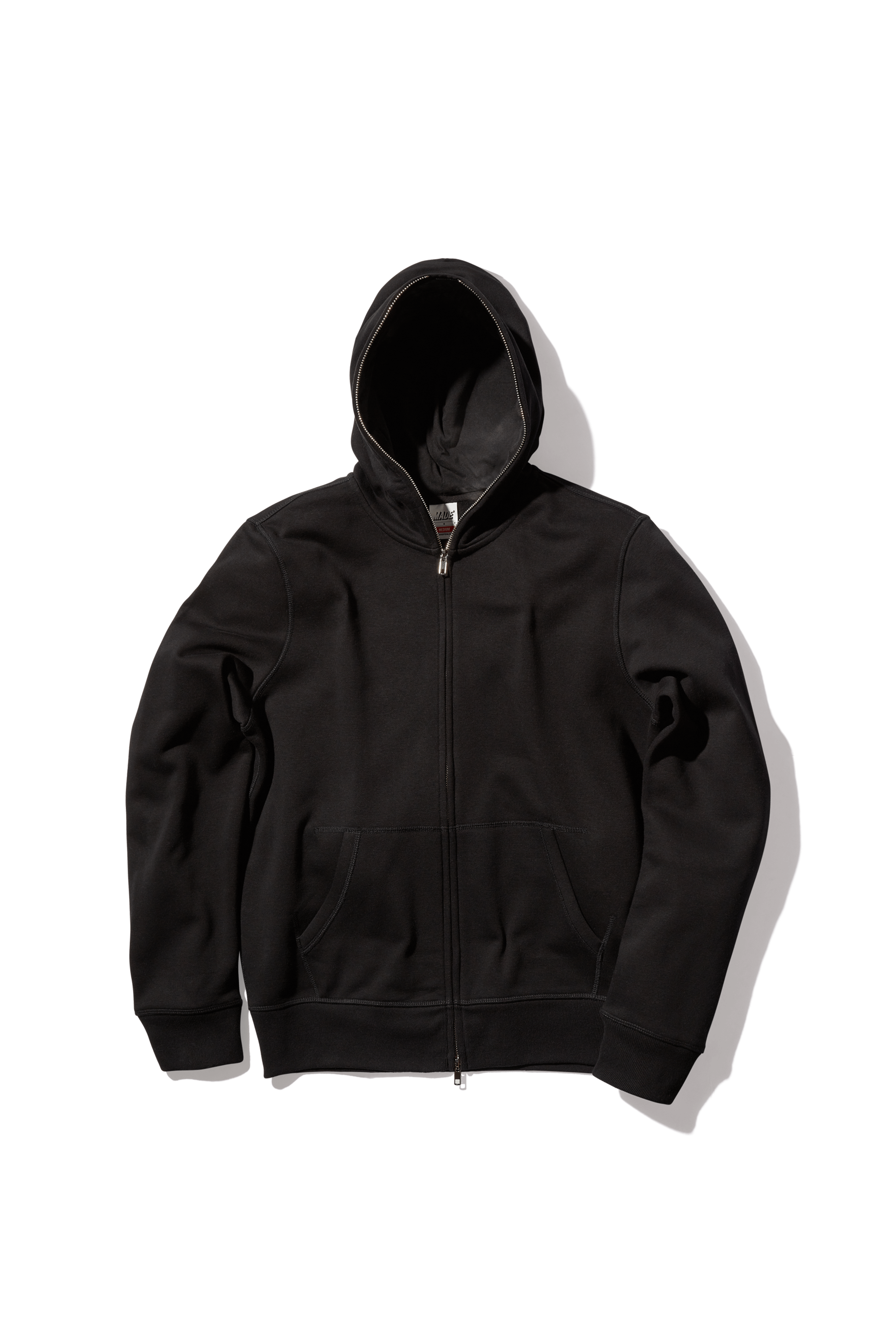 Full Zip Body Bag Hoodie Heavyweight Cotton-Blend Chrome Zipper