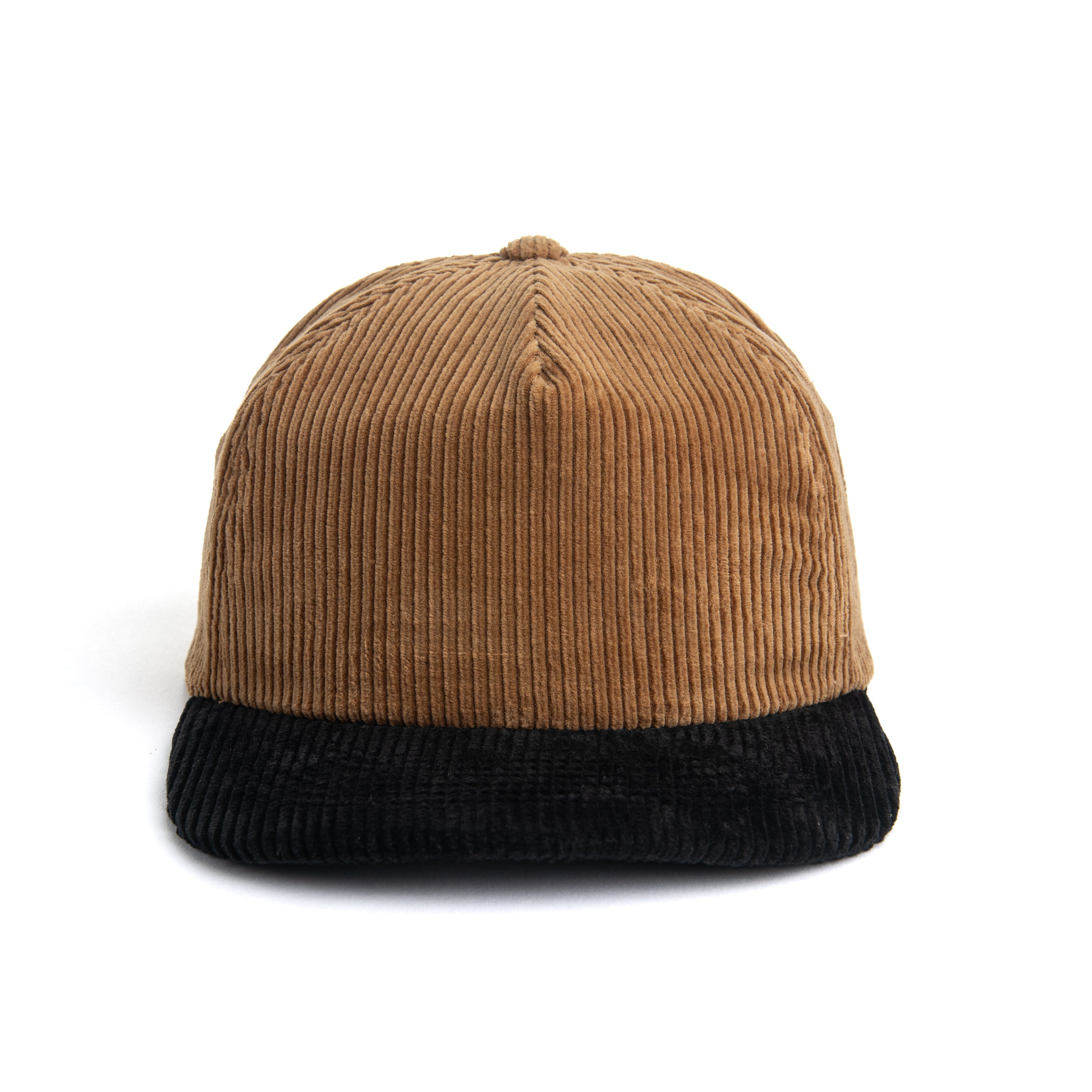 Thick Corduroy Snapback Cap Adjustable One-Size Pinch Front