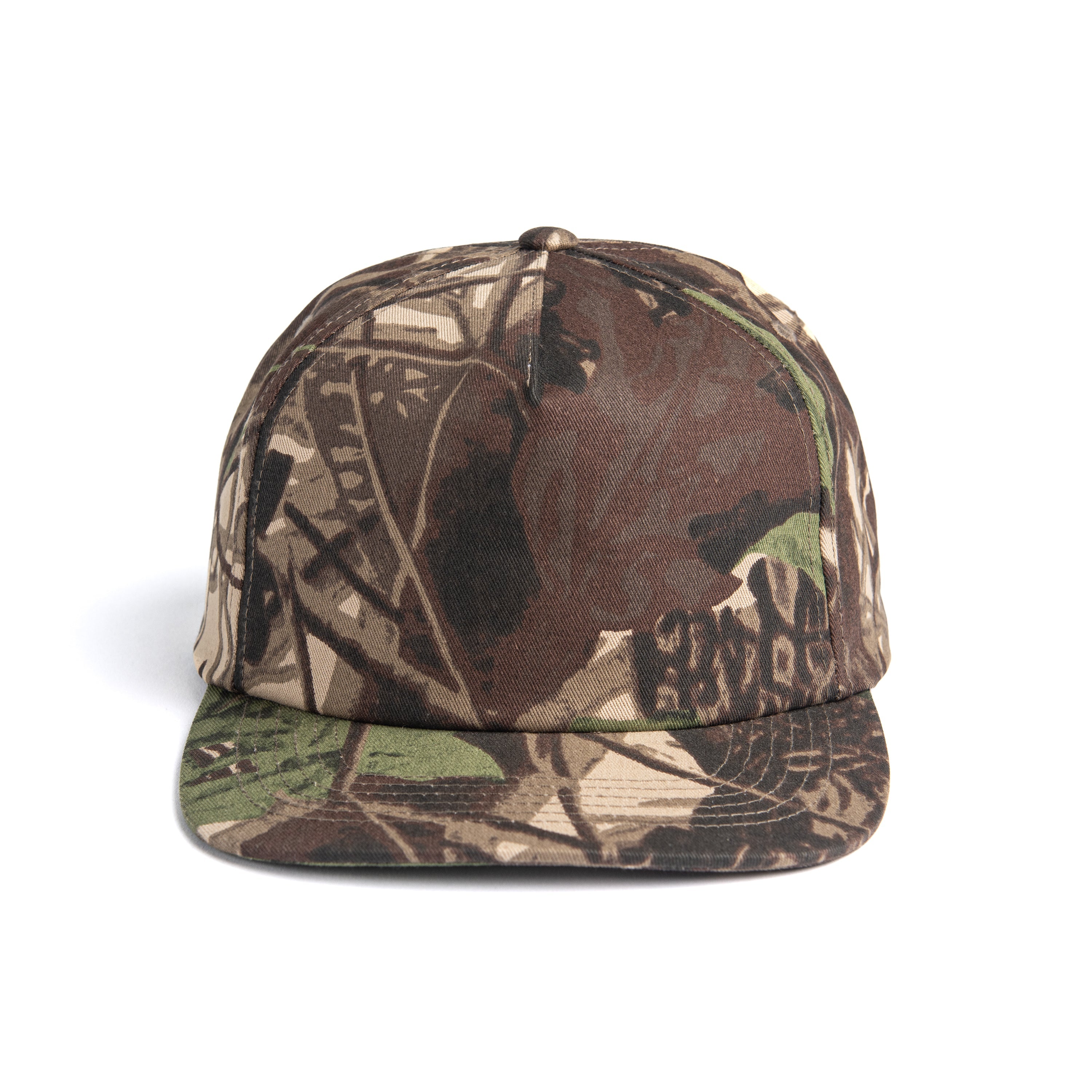 A500P 5-Panel Printed Cotton Snapback with Recycled Visor