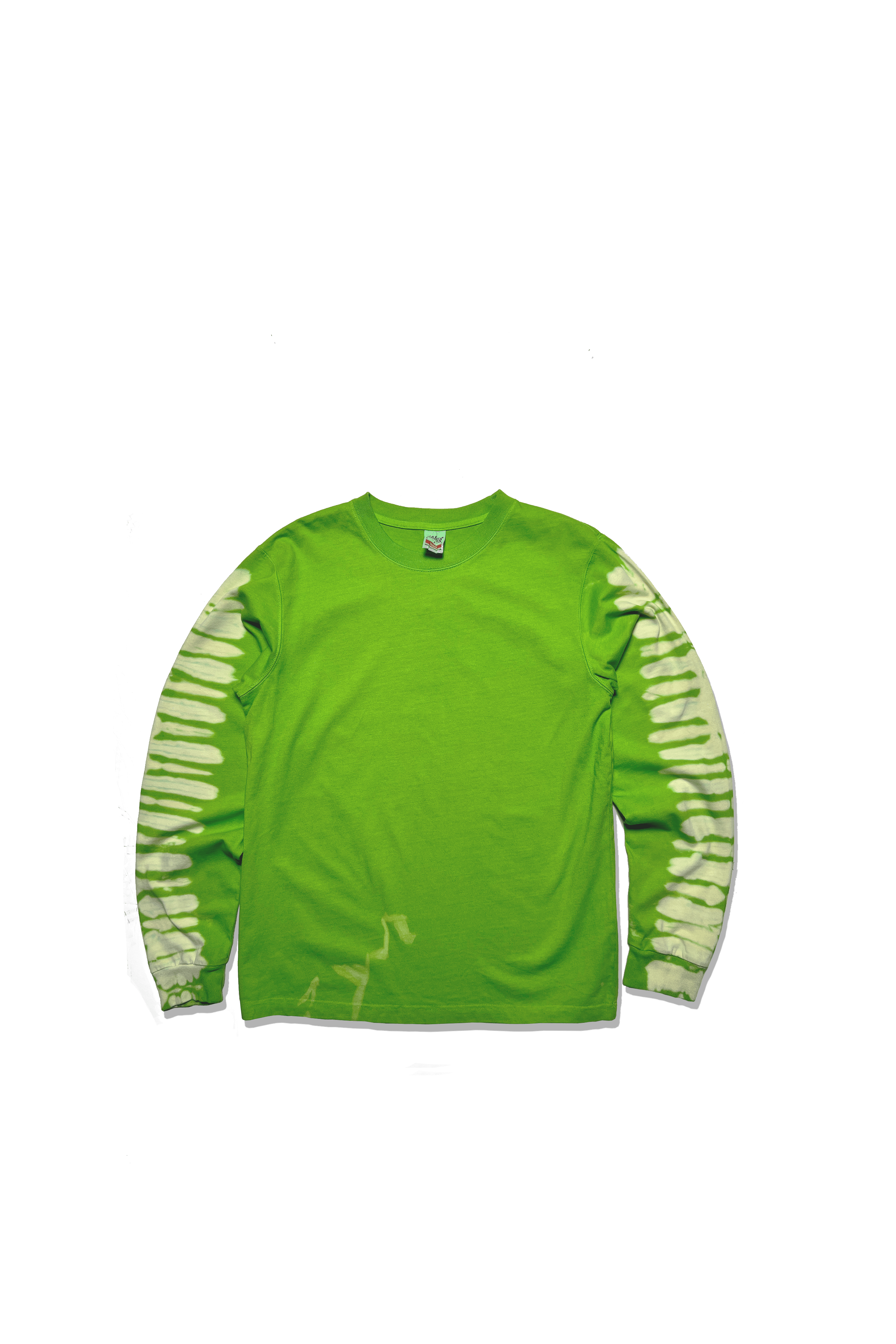 10oz Combed Cotton Tie-Dye Gym Class Longsleeve T-Shirt Lime