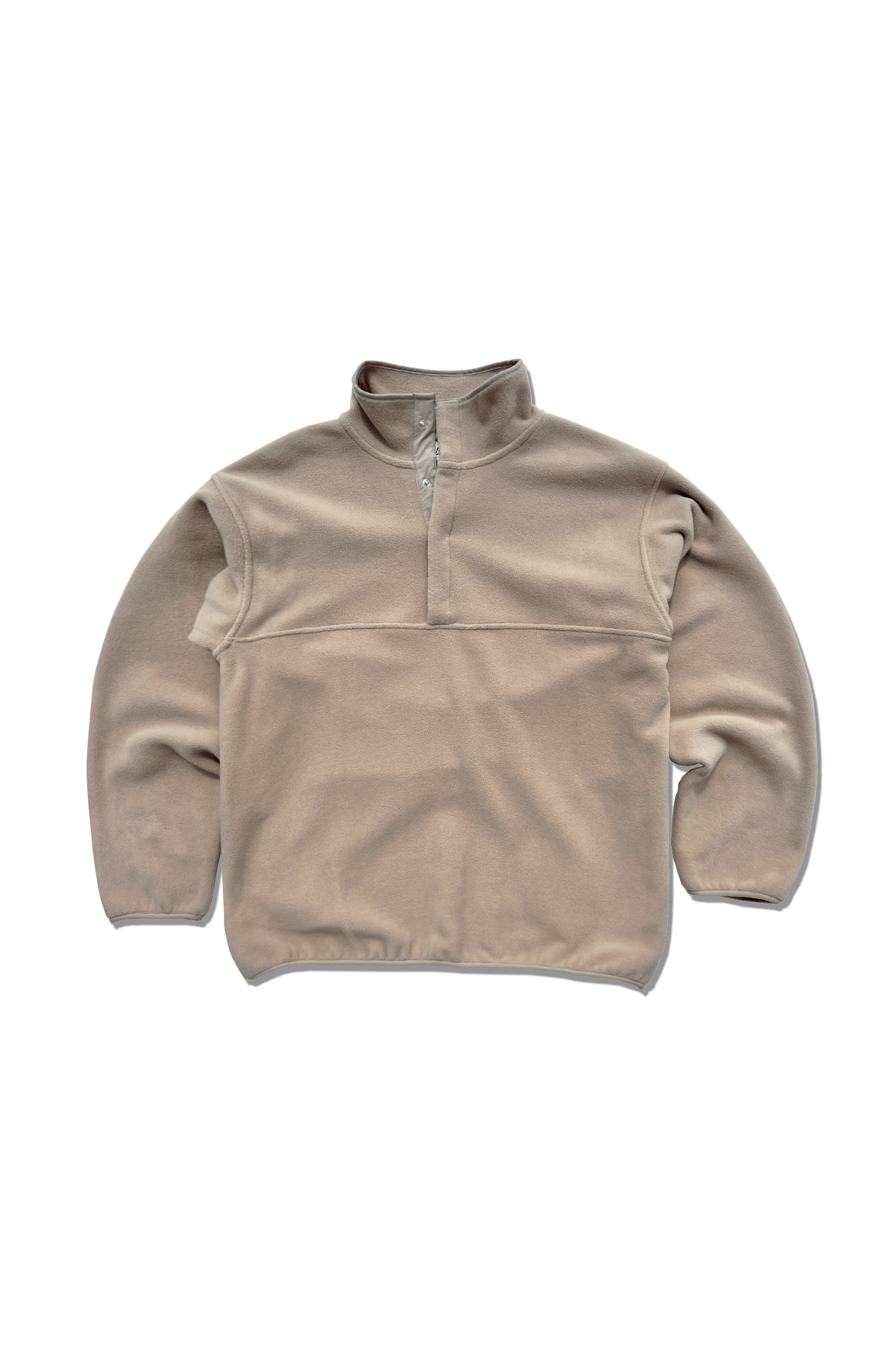 Insulated Polar Fleece Pullover with Hidden Snaps, Deep Pockets