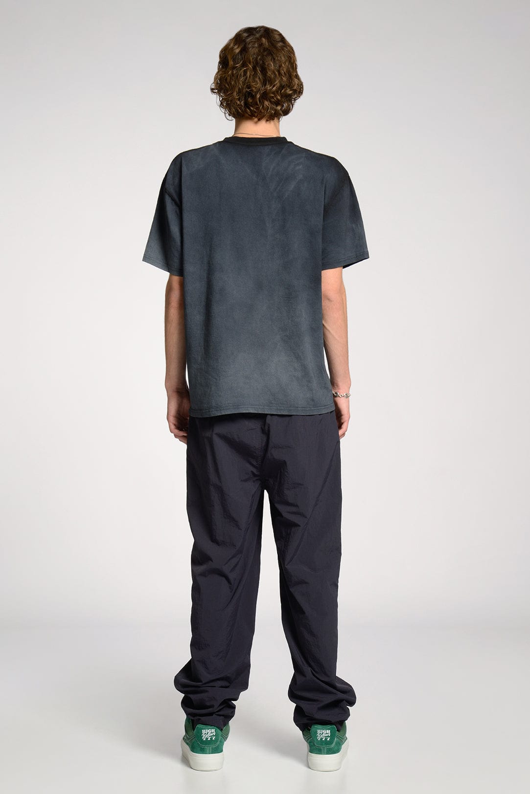 Homeroom Garment-Dyed Heavyweight Cotton Tee, Tubular Thick Collar Relaxed Fit